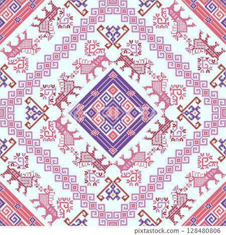 Mexican Teenek embroidery pattern 49 128480806