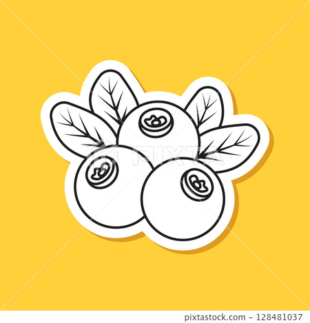 Cranberry fruit sticker icon in flat style. Lingonberry poster vector illustration on isolated background. Fresh berry sign business concept. Cranberry fruit sticker icon in flat style. Lingonberry poster vector illustration on isolated background. Fresh berry sign business concept. 128481037