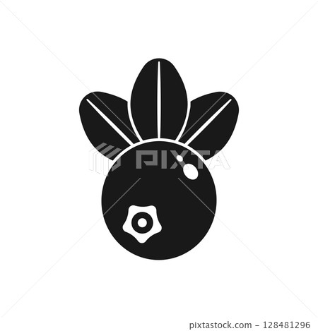 Cranberry fruit icon in flat style. Lingonberry vector illustration on isolated background. Fresh berry sign business concept. 128481296