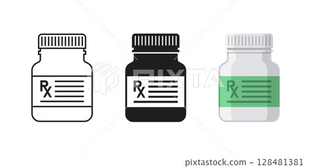 Pill icon set collection in flat style. Drug vector illustration on isolated background. Medicine pharmacy sign business concept. Pill icon set collection in flat style. Drug vector illustration on isolated background. Medicine pharmacy sign business concept. 128481381