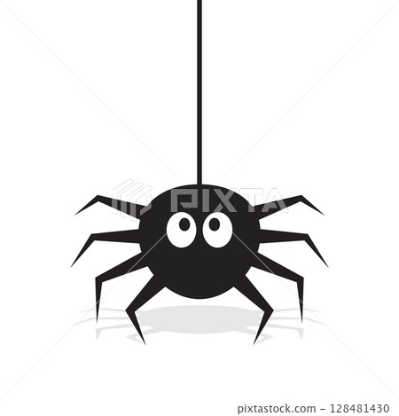 Spider icon in flat style. Tarantula insect vector illustration on isolated background. Wildlife sign business concept. 128481430