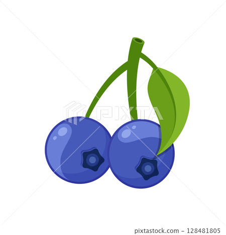 Blueberry fruit icon in flat style. Bilberry vector illustration on isolated background. Sweet berry sign business concept. Blueberry fruit icon in flat style. Bilberry vector illustration on isolated background. Sweet berry sign business concept. 128481805