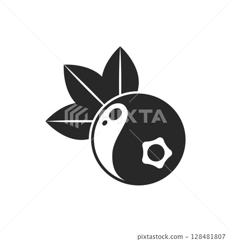 Blueberry fruit icon in flat style. Bilberry vector illustration on isolated background. Sweet berry sign business concept. Blueberry fruit icon in flat style. Bilberry vector illustration on isolated background. Sweet berry sign business concept. 128481807