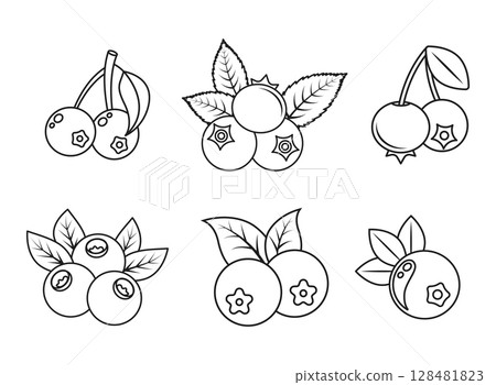 Blueberry fruit icon in flat style. Bilberry vector illustration on isolated background. Sweet berry sign business concept. Blueberry fruit icon in flat style. Bilberry vector illustration on isolated background. Sweet berry sign business concept. 128481823