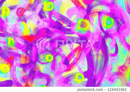 Vibrant Neon Pink, Yellow, Green Psychedelic Fluid Art, Retro 80s, Acid Design Vibrant Neon Pink, Yellow, Green Psychedelic Fluid Art, Retro 80s, Acid Design 128481962