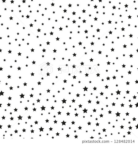 Seamless Star Pattern. Black and white vector illustration. Seamless Star Pattern. Black and white vector illustration. 128482014