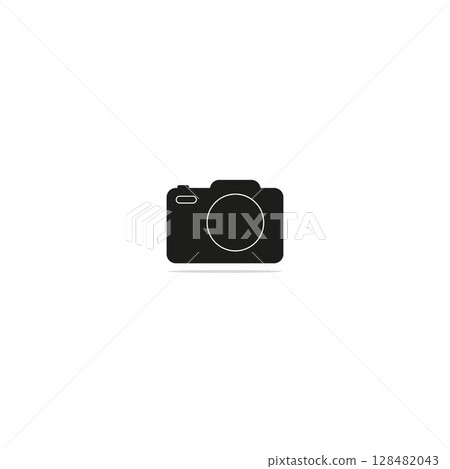 Camera Icon in trendy flat style isolated on grey background. Camera symbol for your web site design, logo, app, UI. Vector illustration, EPS10. Camera Icon in trendy flat style isolated on grey background. Camera symbol for your web site design, logo, app, UI. Vector illustration, EPS10. 128482043