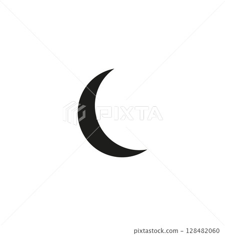 moon icon vector. moon sign on white background. moon icon for web and app. moon icon vector. moon sign on white background. moon icon for web and app. 128482060