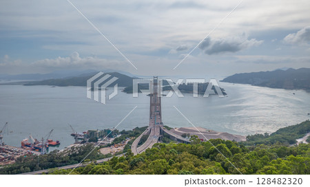 July 13 2025 Scenic Coastal View Featuring a Large Bridge and Surrounding Islands July 13 2025 Scenic Coastal View Featuring a Large Bridge and Surrounding Islands 128482320