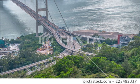 July 13 2025 Scenic Coastal View Featuring a Large Bridge and Surrounding Islands July 13 2025 Scenic Coastal View Featuring a Large Bridge and Surrounding Islands 128482337