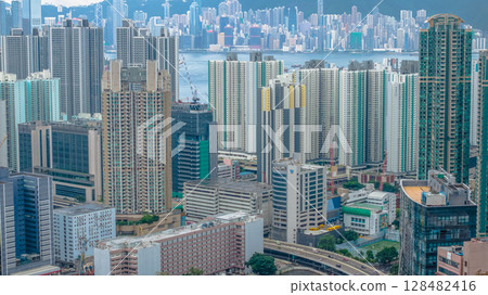 July 12 2025 Mixed use urban landscape in Cheung Sha Wan District 128482416