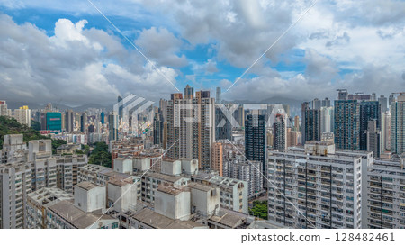 July 12 2025 Lei Cheng Uk Estate in Kowloon, Hong Kong 128482461