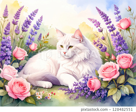 花園和貓 128482551