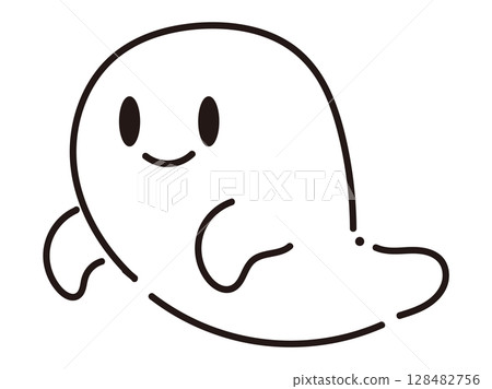 非常適合萬聖節的微笑鬼魂 128482756