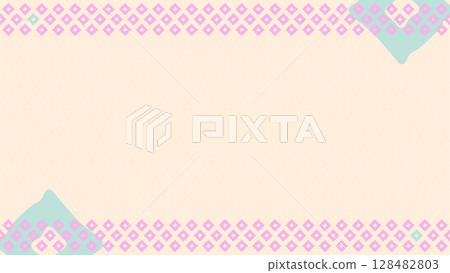Kanoko pattern background frame illustration material 128482803