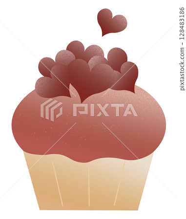 Heart cupcake 128483186