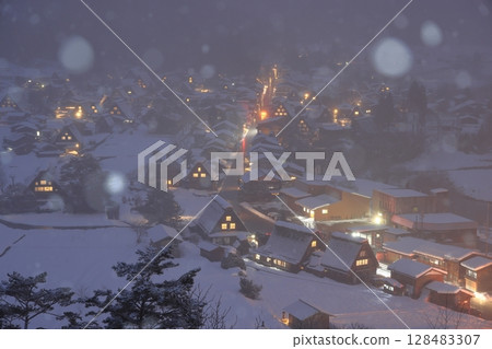 Shirakawago雪風景 Shirakawago雪風景 128483307