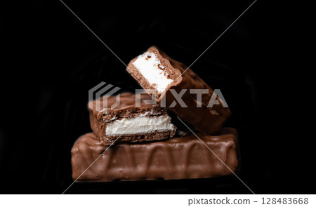 chocolate with milk souffle chocolate with milk souffle 128483668