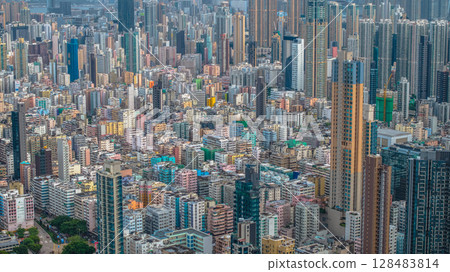 July 12 2025 Contrast of Old and New Buildings Hong Kong July 12 2025 Contrast of Old and New Buildings Hong Kong 128483814