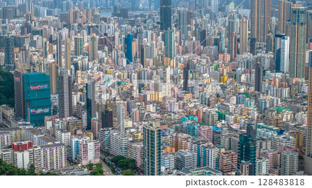 July 12 2025 Contrast of Old and New Buildings Hong Kong July 12 2025 Contrast of Old and New Buildings Hong Kong 128483818