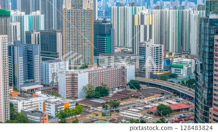 July 12 2025 West Kowloon Highway with City and Harbor July 12 2025 West Kowloon Highway with City and Harbor 128483824