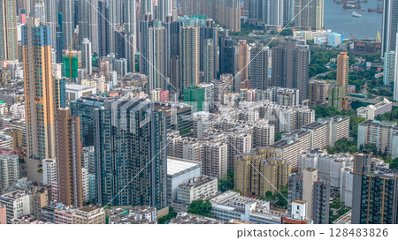 July 12 2025 Contrast of Old and New Buildings Hong Kong July 12 2025 Contrast of Old and New Buildings Hong Kong 128483826