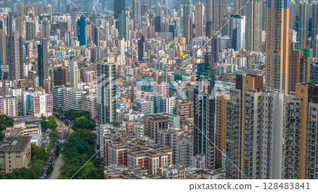 July 12 2025 Contrast of Old and New Buildings Hong Kong July 12 2025 Contrast of Old and New Buildings Hong Kong 128483841