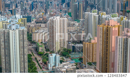 July 12 2025 Cheung Sha Wan District Urban Scene in Hong Kong 128483847