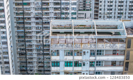 July 12 2025 Lei Cheng Uk Estate in Kowloon, Hong Kong 128483850