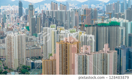 July 12 2025 Mixed use urban landscape in Cheung Sha Wan District 128483879