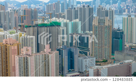 July 12 2025 Mixed use urban landscape in Cheung Sha Wan District 128483885