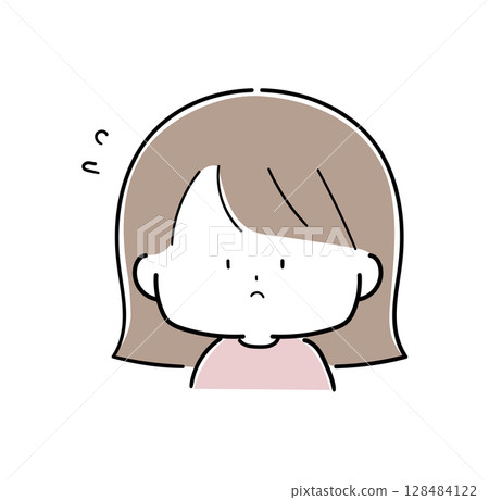 Illustration of a troubled girl 128484122