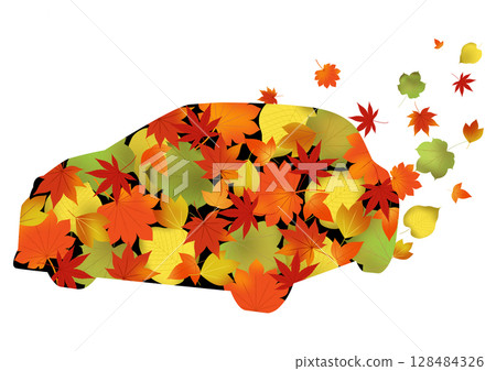 Autumn leaves motif illustration Autumn leaves motif illustration 128484326