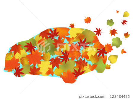 Autumn leaves motif illustration 128484425