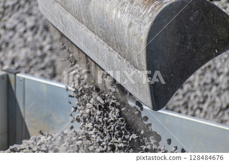 Earthworks, exterior works with machinery 128484676