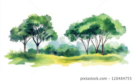 Nacunday National Park. Nacunday National Park hand drawn watercolor illustration Nacunday National Park. Nacunday National Park hand drawn watercolor illustration 128484755