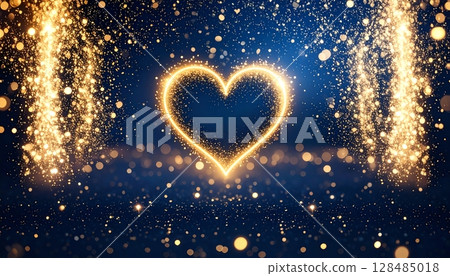 Glittering heart background 128485018