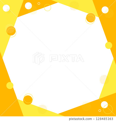 Frame of popping bubbles, decorative material, geometric pattern, pop and bright, orange, yellow, white, energetic, powerful 128485163