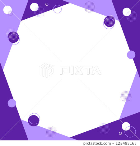 Bursting bubble frame, decorative material, geometric pattern, pop and bright, purple, grapes, white, wine, winery 128485165