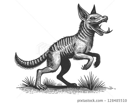 Chupacabra Mythical Creature vector illustration 128485510