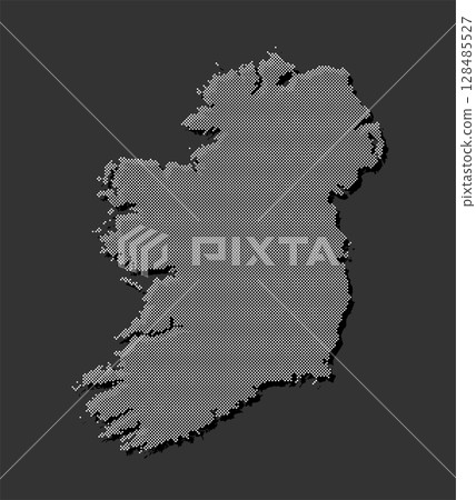 Vector map Ireland from points, dotted template 128485527