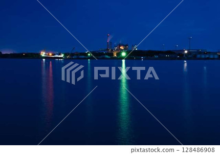 Night view of Akita Port Night view of Akita Port 128486908