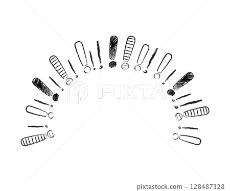Exclamation Marks Drawing Sketches Symbols Exclamation Marks Drawing Sketches Symbols 128487328