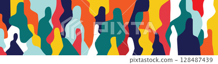 Internet people virtual reality abstract vector background , multicolored illustration Internet people virtual reality abstract vector background , multicolored illustration 128487439