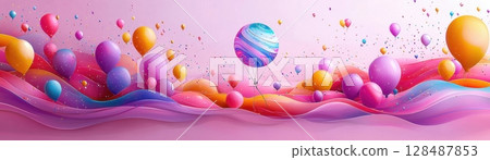 abstract background with fantasy mermaid 128487853