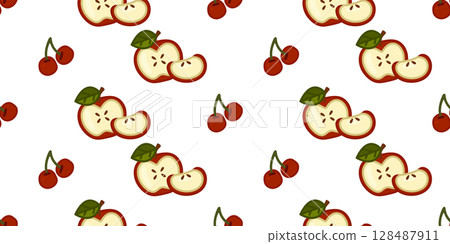 Sweet Apple Cherry Pattern Sweet Apple Cherry Pattern 128487911