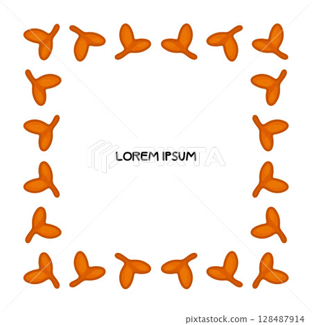 Autumn Maple Seed Border Frame Autumn Maple Seed Border Frame 128487914