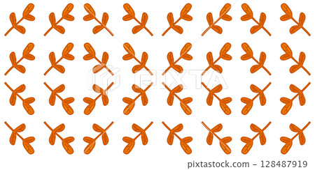 Autumn Twig Seamless Pattern 128487919