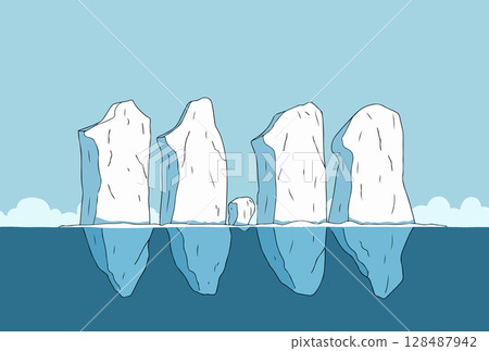 Icebergs in the Ocean 128487942