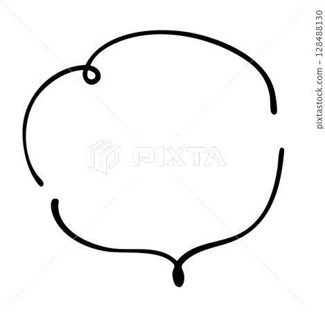 Speech bubble handwritten simple loose cute Speech bubble handwritten simple loose cute 128488130